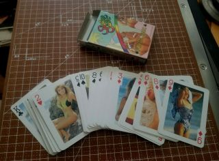 54 Cards California Vtg Swimsuit Sexy Pin Up Girl Parachute Playing Cards Poker