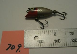 709) Vintage Fishing Lure Heddon Tiny Lucky 13 Old Bait Approx.  2 " Body.