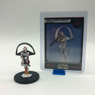 Star Wars Miniatures Aerial Trooper Captain 2/60 Clone Strike Rare Legion Nr
