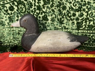 Vintage Solid - Wood Duck Decoy From The Chesapeake Bay