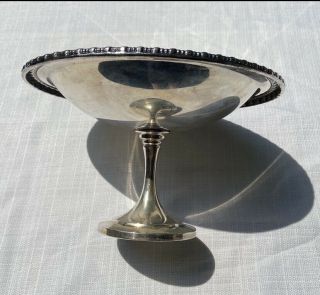 Vintage Oneida Silversmiths Pedestal Candy/nut Bowl Dish Silver Plated