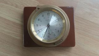 Antique/vintage Brass Wempe Chronometer Werke Hamburg Nautical Ships Clock