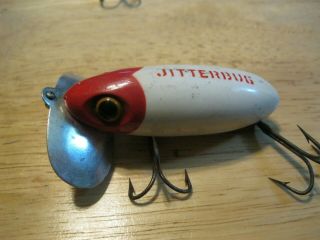 Vintage Plastic Fred Arbogast Jitterbug In 5/8 Oz.  Off Set Screw Lip,  Early Hard