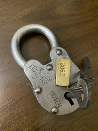 Antique Vintage Lock With 2 Keys Set