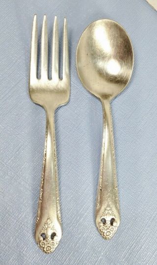 Holmes And Edwards Childs Fork And Spoon Lovely Lady Pattern