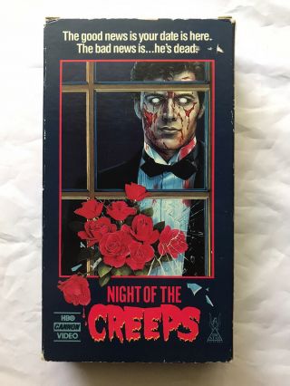 Night Of The Creeps Vhs Horror Rare Gore Oop Hbo Cannon Zombie Sci - Fi Atkins