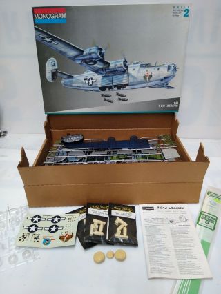 Vintage Monogram B - 24j Liberator Bomber 1/48 Scale Model Kit 5608 Rare Open Box