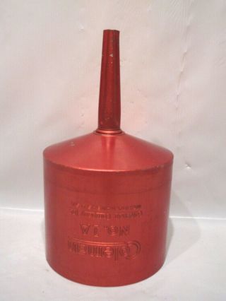 Vintage Rare Large Size Coleman Fuel Funnel No 1a Red Aluminum Extra Filter