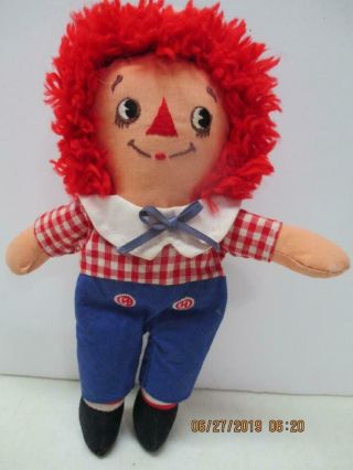 Vintage Applause Raggedy Andy Rag Doll 9 " Tall " I Love You "