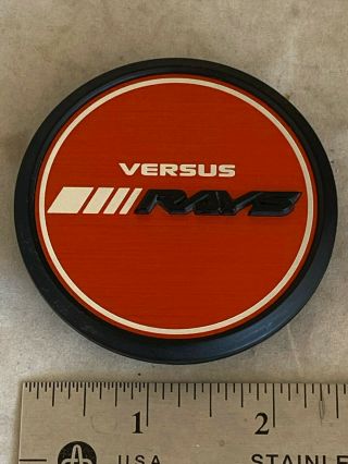 Rare Rays Versus Alloys Red Wheel Rim Hub Cover Center Cap 2 - 5/8 " Diameter