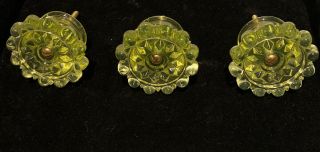 Vintage Green Glass Drawer Cabinet Pull Knob With