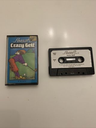 Amstrad Cpc Rare Amsoft Crazy Golf - Complete - Fully And