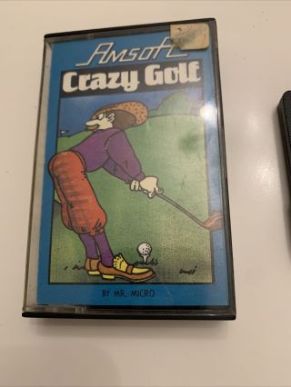 Amstrad CPC Rare Amsoft Crazy Golf - Complete - Fully and 2