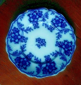 Vintage Antique Flow Blue Claremont Pattern Plate Johnson Bros England 9 "