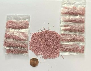 Rare Antique/vintage Seed Beads - 16/0 Dusty Rose Cheyenne Pink Opaque Variegated