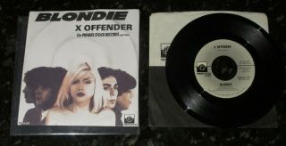 Blondie Rare 1976 Private Stock X Offender 7 " Promo Radio Usa 45 Ps 45,  097 Ex,