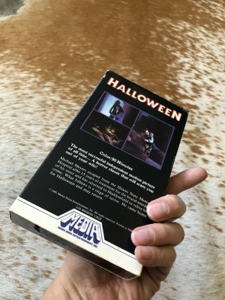 VHS Halloween 1978 Rare White Stripe Media Release John Carpenter Horror 2