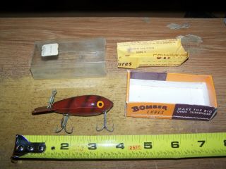 Vintage Bomber Fishing Lure With Papers