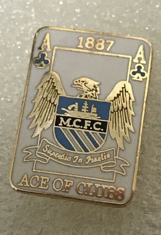 West Manchester City Supporter Enamel Badge Very Rare From 1990’s - Ace Of Clubs