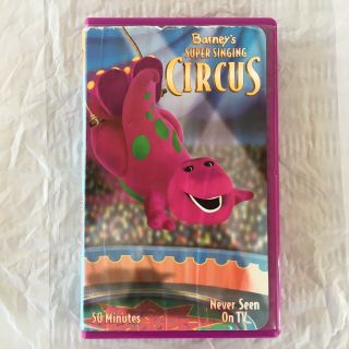Vhs Barney - Singing Circus (purple Clamshell Case) Rare Never On Tv