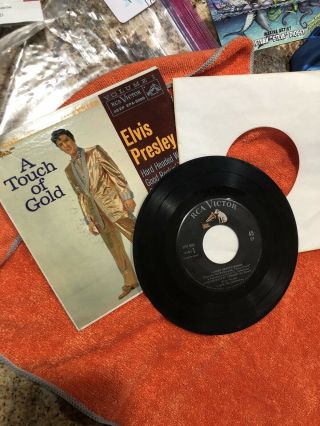 Elvis Presley Ultra Rare Record & Sleeve A Touch Of Gold Vol.  1 Epa 5088 Vg Play