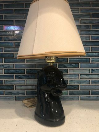 Rare Vintage Mid Century Modern Mcm Black Panther Bust Table Lamp 11” H X 6” W