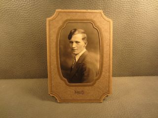 Art Deco Antique Cabinet Card Photo Of A Man