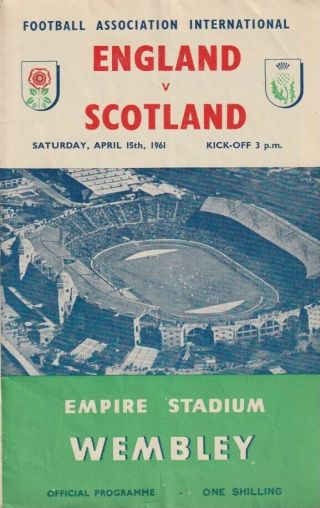 England V Scotland 1961 Home International Football Programme Rare