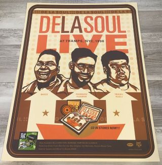 De La Soul Live At Tramps Nyc 1996 Rare Promo Only Tour Poster 24x18 Cardstock