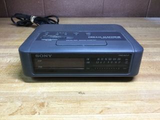 Vintage Sony Dream Machine Digital Clock Radio Icf - C240 Dark Gray