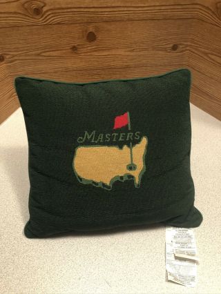 Rare Augusta National Masters Golf Throw Pillow Green