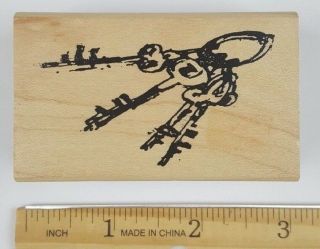 Antique Keys On Ring Rubber Stamp By Art Impressions 2001 H - 1983 Db156