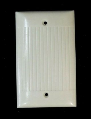Vintage Sierra Electric Ivory Ribbed Blank Wall Single Switch Or Outlet Cover