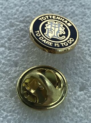 Rare Tottenham Spurs Supporter Enamel Badge - Discreet Small - To Dare Is To Do