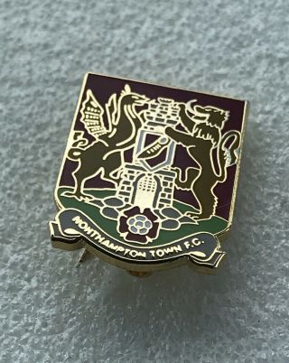 Northampton Town Supporter Enamel Badge Very Rare - Smart Classic Shield Design