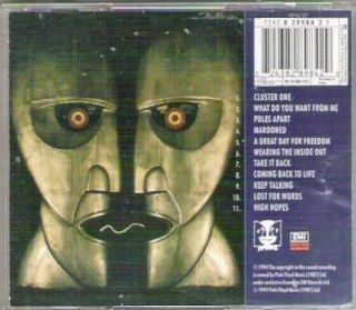 THE DIVISION BELL Pink Floyd CD 1994 EMI Psychedelic Rock Classic Rare Collect 2