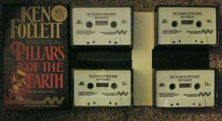 The Pillars Of The Earth Ken Follet 4 Audio Cassettes Read By T Pigott - Smith