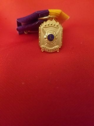 Rare Lions Club International Secretary Medal Pin