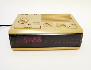 Vintage Sony Dream Machine ICF - C3W Wood Digital Alarm Clock AM FM Radio - 2