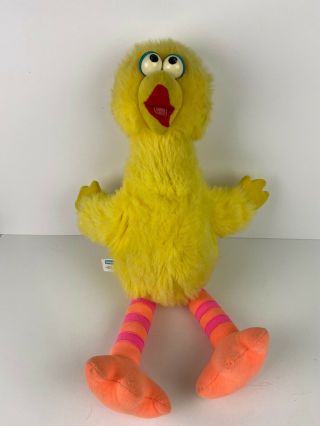 Sesame Street 1986 Big Bird Plush Playskool Talking Pullstring 22 " Vintage
