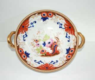 Antique Noritake Morimura Nippon Hand Painted Footed Bowl Peacock 1910 - 1911