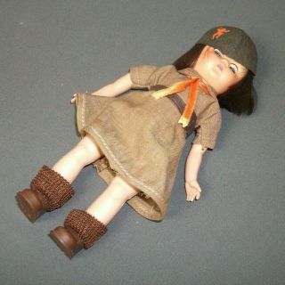 Vintage Brownie Girl Scout Outfit W/ Shoes,  Hat,  Belt & Socks - H Sb