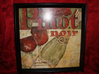 Bed Bath & Beyond 13 X 13 Framed Wall Art French Words= Pinot Noirhardi Et Rich