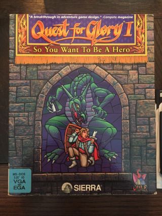 Quest For Glory 1: So You Want To Be A Hero 3.  5 " - Sierra 1992 - Rare Complete