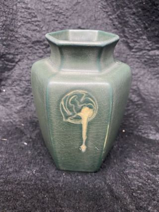 Roseville Rosecraft 5 1/4 Vase Green Vintage Rare