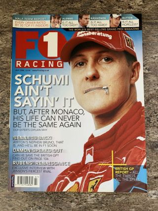 F1 Racing - July 2006 - Post Schumi Monaco Scandal - Uk P&p - Very Rare