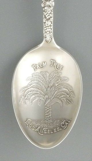 Los Angeles California Palm Tree Sterling Silver 5 1/8 " Souvenir Spoon Jos Mayer