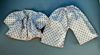 Ca 1950 - Terri Lee 16 " Doll - Cute 2 Piece Pant Outfit - Pink Multi Print - Tagged