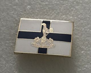 Very Rare & Old Tottenham Supporter Enamel Badge - Classic Flag Design