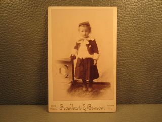 Victorian Antique Cabinet Card Photo Of A Little Girl Or Boy ?????